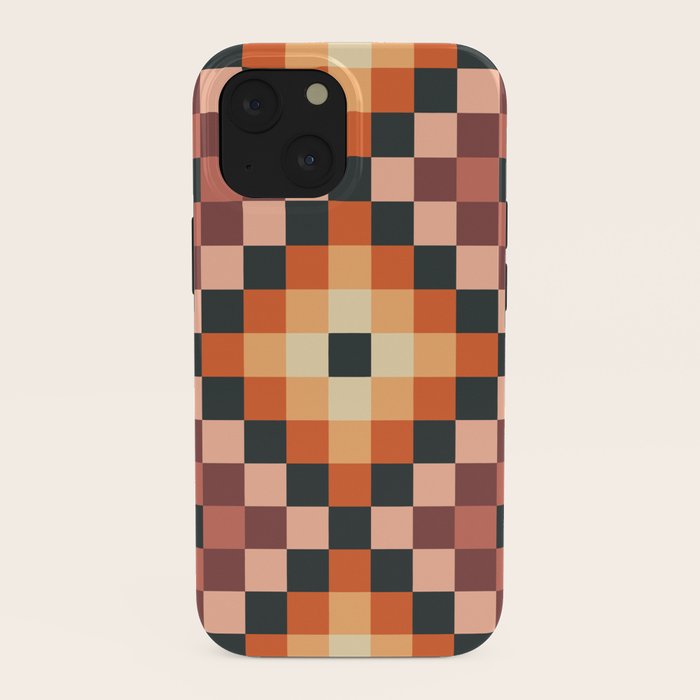 70s color squares pattern  iPhone Case