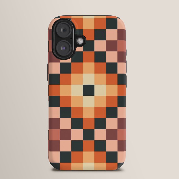 70s color squares pattern  iPhone Case
