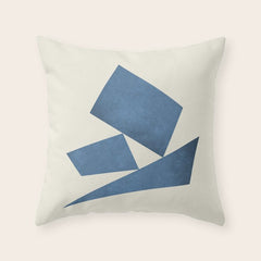 3 Forms Composition - Blue Throw Pillow