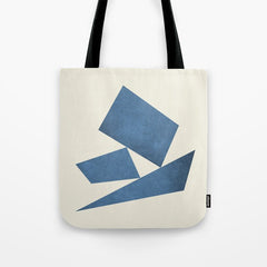 3 Forms Composition - Blue Tote Bag