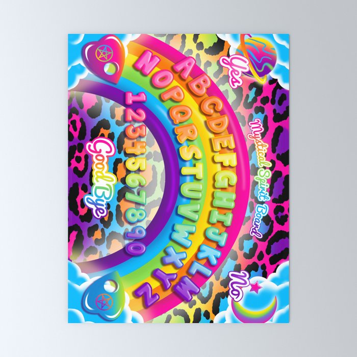1997 Neon Rainbow Spirit Board Mini Art Print