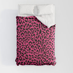 2000s leopard-black on hot pink Comforter