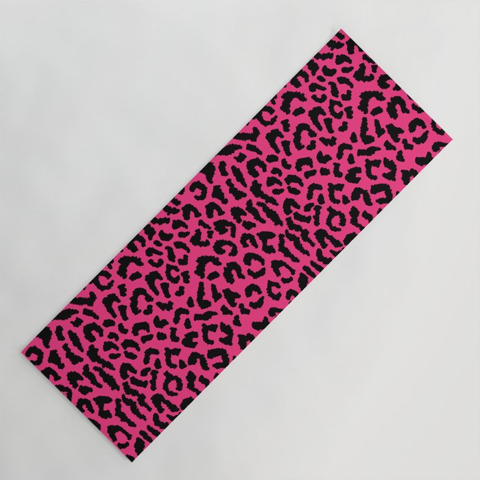 2000s leopard-black on hot pink Yoga Mat