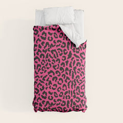 2000s leopard-black on hot pink Comforter
