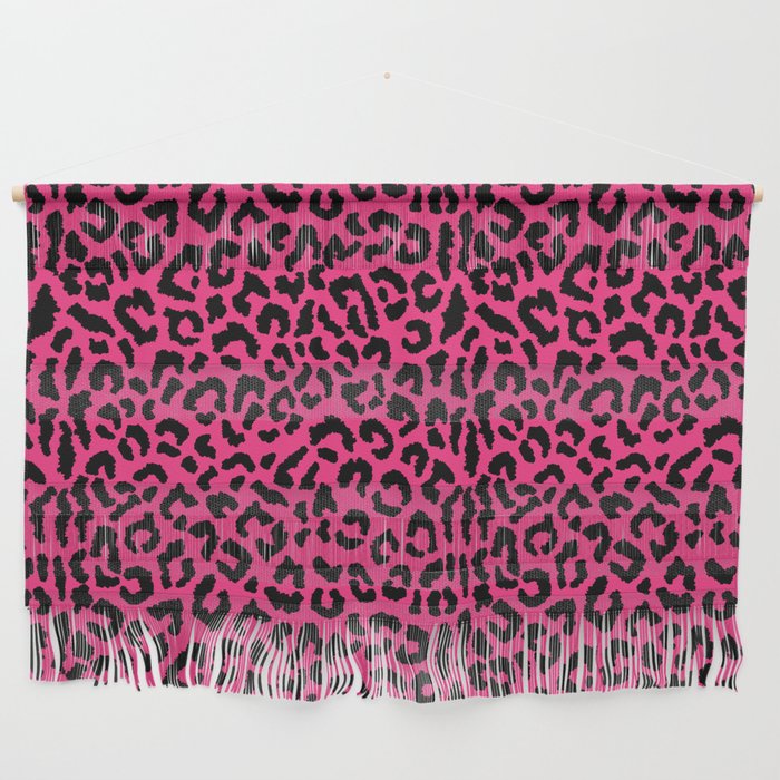2000s leopard-black on hot pink Wall Hanging