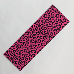 2000s leopard-black on hot pink Yoga Mat