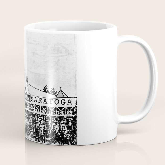 "The Starting Gate" Saratoga Springs Race Course Track Coffee Mug