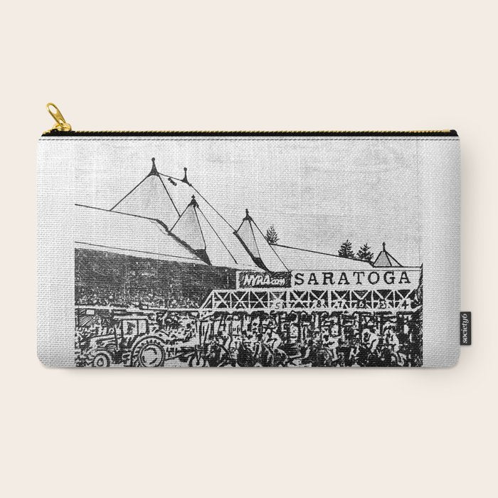 "The Starting Gate" Saratoga Springs Race Course Track Carry All Pouch