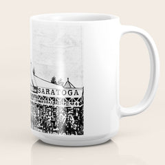 "The Starting Gate" Saratoga Springs Race Course Track Coffee Mug
