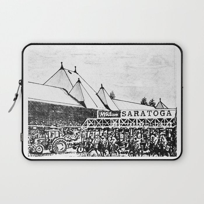 "The Starting Gate" Saratoga Springs Race Course Track Laptop Sleeve