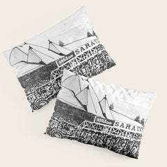 "The Starting Gate" Saratoga Springs Race Course Track Pillow Sham
