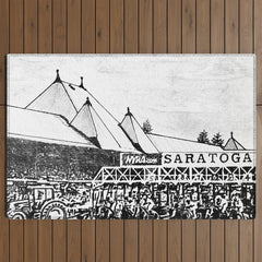 "The Starting Gate" Saratoga Springs Race Course Track Outdoor Rug