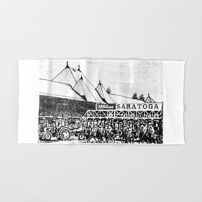 "The Starting Gate" Saratoga Springs Race Course Track Bath Towel