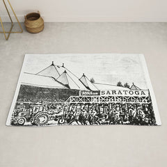 "The Starting Gate" Saratoga Springs Race Course Track Rug