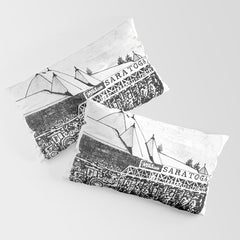 "The Starting Gate" Saratoga Springs Race Course Track Pillow Sham