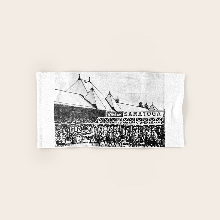 "The Starting Gate" Saratoga Springs Race Course Track Bath Towel