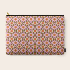 70s Disco Daisy Flower Pattern Carry All Pouch