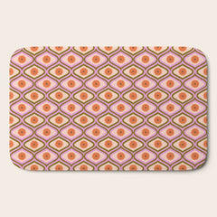 70s Disco Daisy Flower Pattern Bath Mat