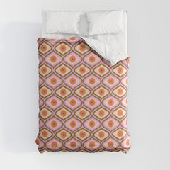 70s Disco Daisy Flower Pattern Comforter