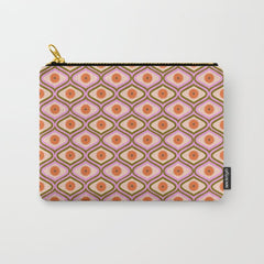 70s Disco Daisy Flower Pattern Carry All Pouch