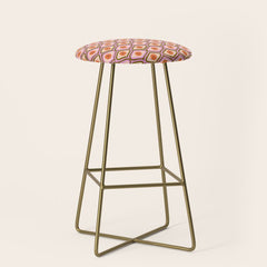 70s Disco Daisy Flower Pattern Stool