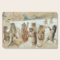 Carol Singing Cats' Funny Vintage Christmas Louis Wain Cutting Board