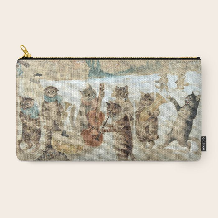 Carol Singing Cats' Funny Vintage Christmas Louis Wain Carry All Pouch