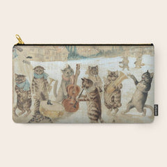 Carol Singing Cats' Funny Vintage Christmas Louis Wain Carry All Pouch