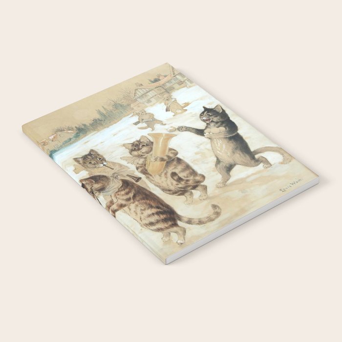 Carol Singing Cats' Funny Vintage Christmas Louis Wain Notebook