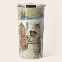 Carol Singing Cats' Funny Vintage Christmas Louis Wain Travel Mug