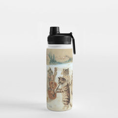 Carol Singing Cats' Funny Vintage Christmas Louis Wain Water Bottle