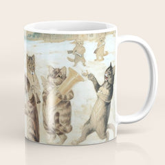 Carol Singing Cats' Funny Vintage Christmas Louis Wain Coffee Mug