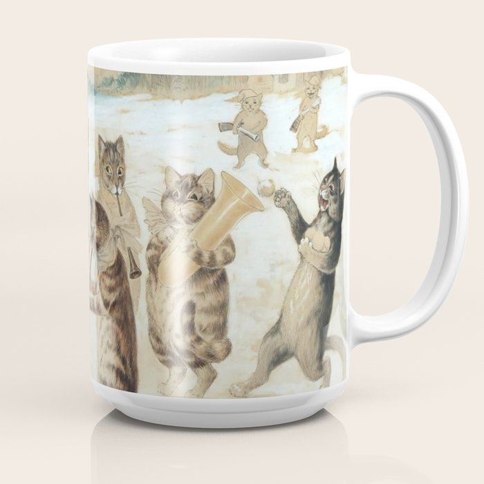 Carol Singing Cats' Funny Vintage Christmas Louis Wain Coffee Mug