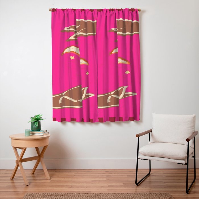 A Couple Of Moons Window Curtain