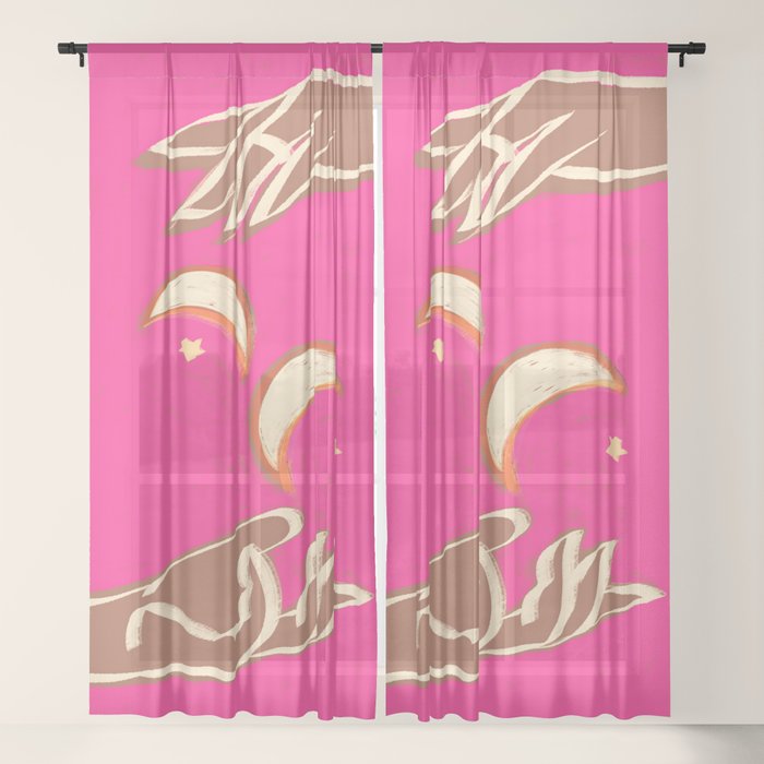 A Couple Of Moons Window Curtain