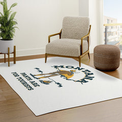 "Montana: Pants Are For Tourists" Funny Retro Cowboy Travel Art Rug