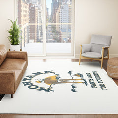 "Montana: Pants Are For Tourists" Funny Retro Cowboy Travel Art Rug