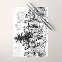 Cats Decorating The Christmas Tree' Vintage Cat Art by Louis Wain Wrapping Paper