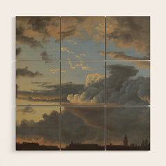"Cloud Study" by Knud Baade, 1838 Wood Wall Art