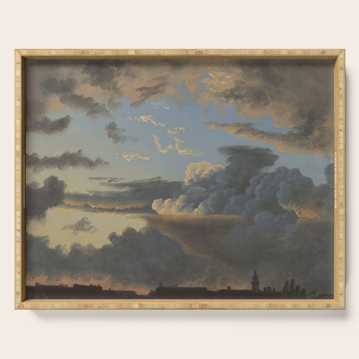 "Cloud Study" by Knud Baade, 1838 Serving Tray