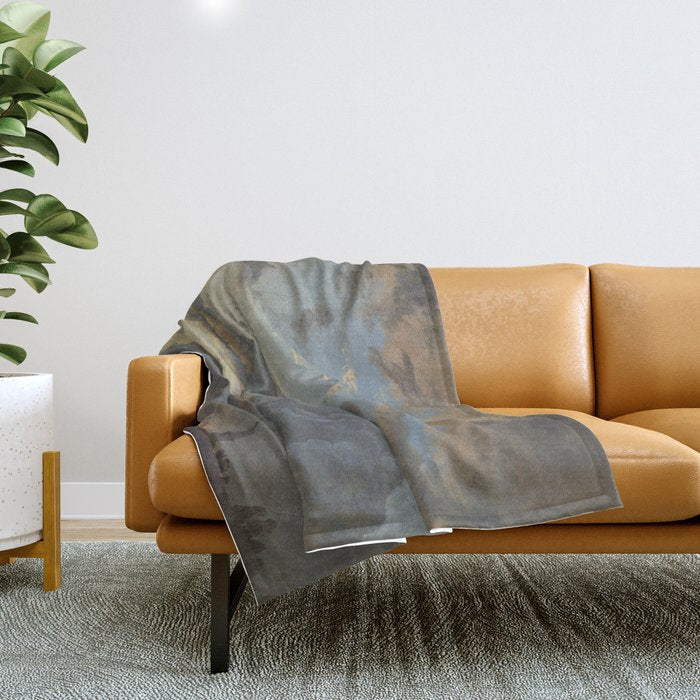 "Cloud Study" by Knud Baade, 1838 Throw Blanket