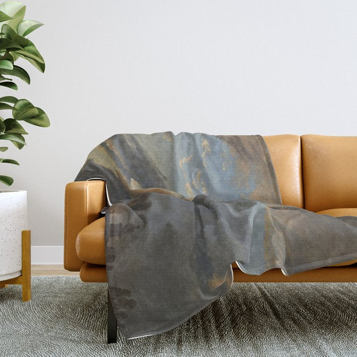 "Cloud Study" by Knud Baade, 1838 Throw Blanket