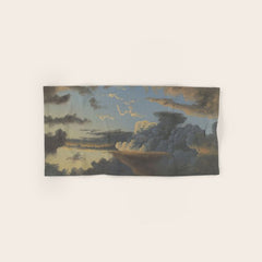 "Cloud Study" by Knud Baade, 1838 Bath Towel