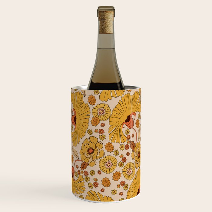 70s Floral Pattern Wine Chiller