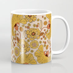 70s Floral Pattern Coffee Mug
