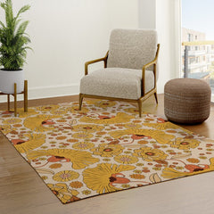 70s Floral Pattern Rug