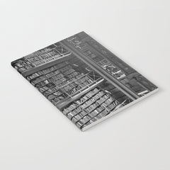A book lovers dream - Cast-iron Book Alcoves Cincinnati Library black and white photography Notebook