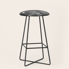 A book lovers dream - Cast-iron Book Alcoves Cincinnati Library black and white photography Stool