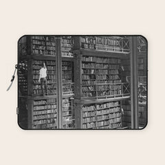 A book lovers dream - Cast-iron Book Alcoves Cincinnati Library black and white photography Laptop Sleeve