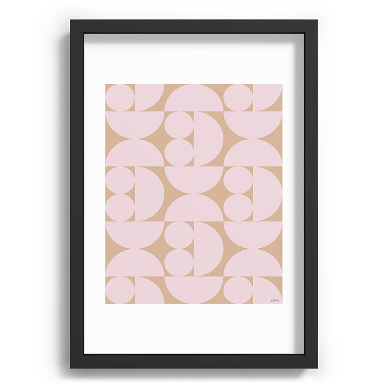 "Grapes and apple slices (pale pink)" Framed Art Print